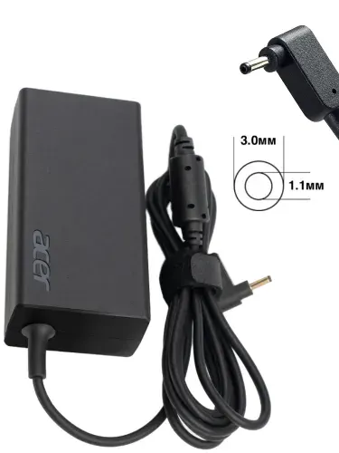 Зарядное устройство для ноутбука Acer, TravelMate P2 TMP215-53-559N, 19V - 3.42A, (Штекер: 3.0-1.1мм) 60 Вт Slim