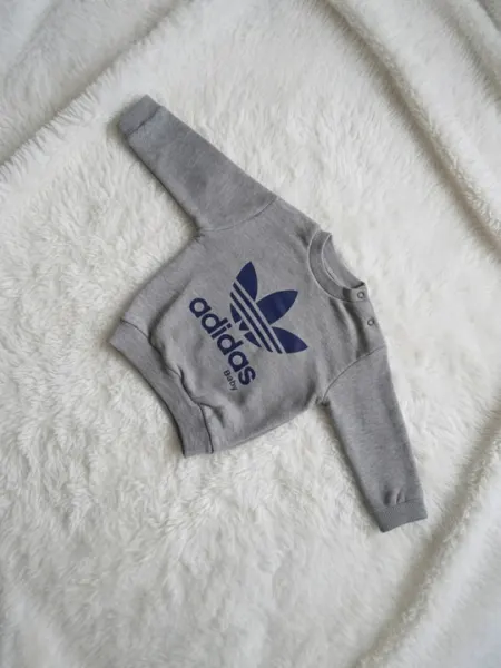 Детская кофта Adidas мягкая тёплая удобная 0-24 месяцев спортивный дизайн