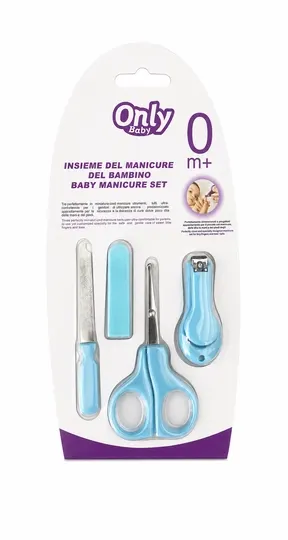 Детский маникюрный набор для новорожденных Only Baby 4 в 1 безопасные ножницы и кусачки 0+