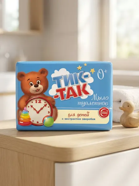 ТИК-ТАК Детское мыло туалетное 0+ с экстрактом зверобоя 150 г