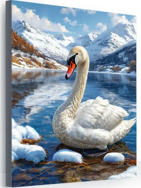000 Art-Hobby-Create Картина на стену для интерьера лебединое озеро 40х50