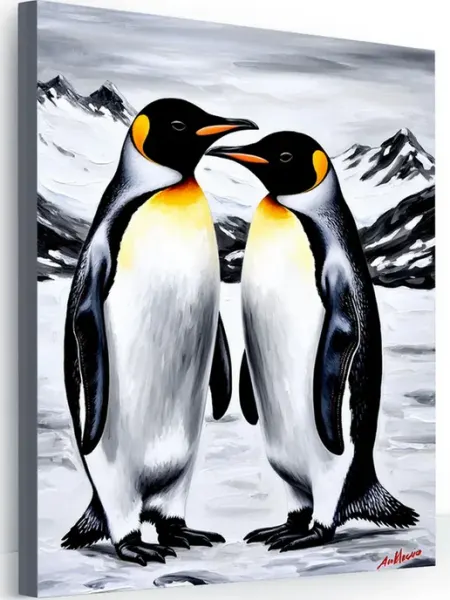 000 Art-Hobby-Create Картина на стену для интерьера пингвины 40х50