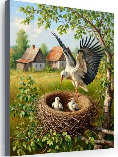 000 Art-Hobby-Create Картина на стену для интерьера аист 40x50