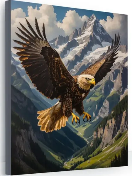 000 Art-Hobby-Create Картина на стену для интерьера орел в горах 40x50
