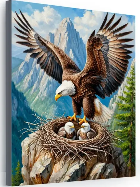 000 Art-Hobby-Create Картина на стену для интерьера орел 40x50