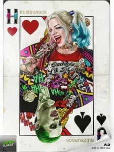 Постер Харли Квинн / Harley Quinn, по мотиву фильма, 42х30 см, 002, Постер Плакат