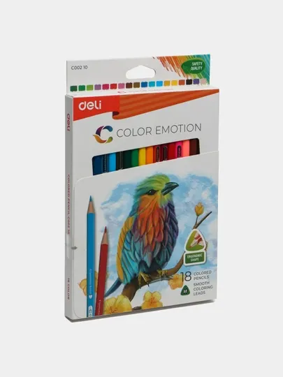 Карандаши цветные 18 цветов, Deli 00210
