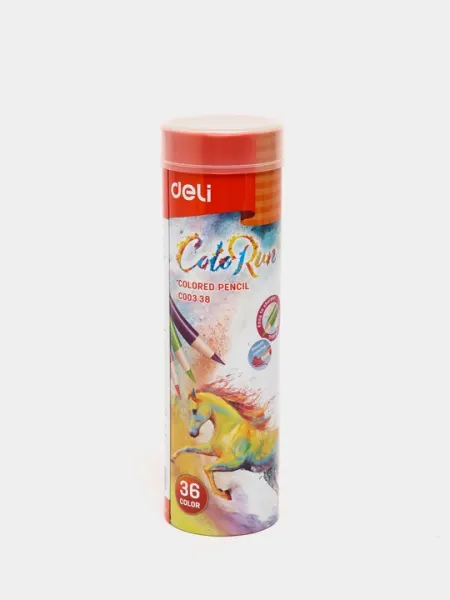 Карандаши Deli 00338, 36 цветов, тополь