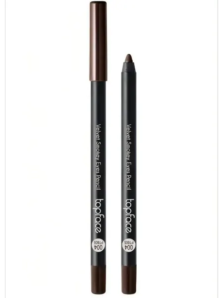 TopFace Карандаш для глаз водостойкий Velvet Smokey Eyes 004 brown
