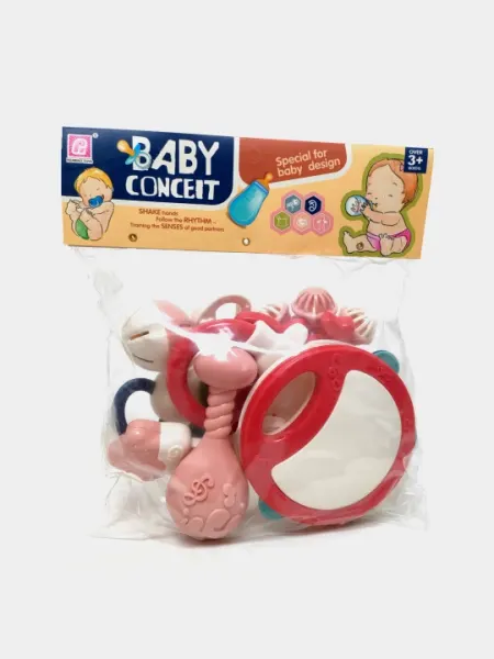 Набор погремушек Baby Conceit, для сенсорного и двигательного развития Код. 00954