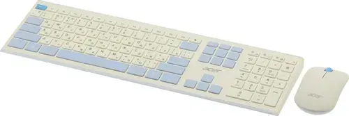 Клавиатура и мышь для компьютера Acer, USB, беспроводной, белый (ZL.ACCEE.00C)