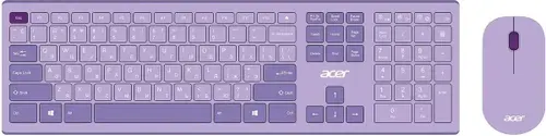Клавиатура и мышь для компьютера Acer, USB, беспроводной, фиолетовый (ZL.ACCEE.00D)