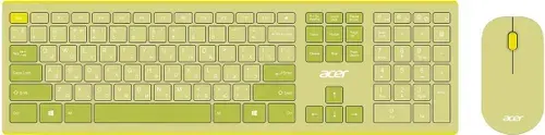 Клавиатура и мышь для компьютера Acer, USB, беспроводной, зеленый (ZL.ACCEE.00E)