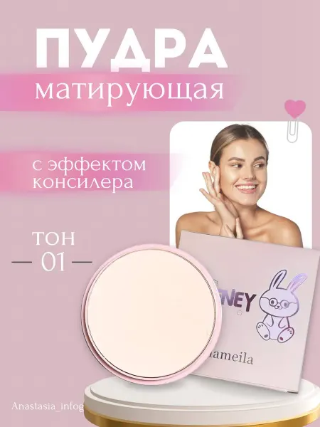 Пудра для лица 01 матирующая с эфффектом косилера