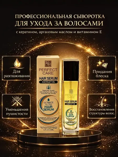 АЛ01 Сыворотка для волос с кератином и аргановым маслом девушкам…