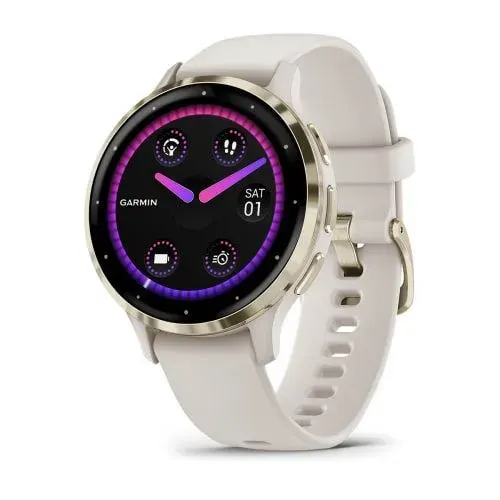 Умные часы Garmin VENU 3S цвета слоновой кости с золотистым безелем (010-02785-04)