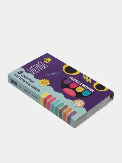 Пластилин "Лео Играй LPMCP - 0108", классический, пастельные цвета, 8 цветов, 96 г