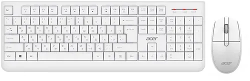 Комплект клавиатура и мышь беспроводные Acer 1600dpi,4 кнопки, 104 клавиши белый ZL.ACCCC.017