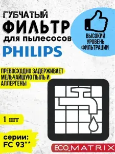 Моторный фильтр для пылесоса Philips FC8010/02, FC9515, FC9516 PowerPro Active