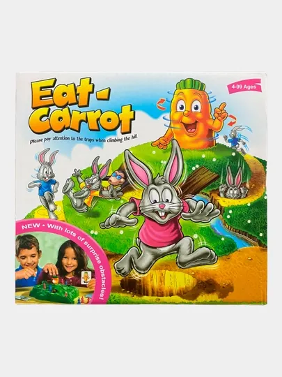 Настольная игра 'Eat-Carrot' - веселье для всей семьи от 4 лет! Код. 02096