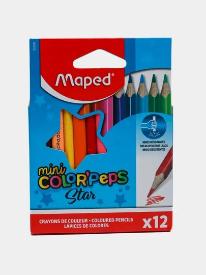 Карандаши цветные Maped, 12 цветов, Color Peps Mini 832500 02191