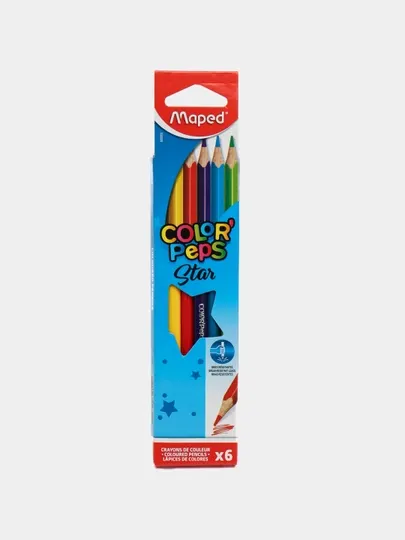 Карандаши цветные Maped, 6 цветов, Color Peps 832002 02192
