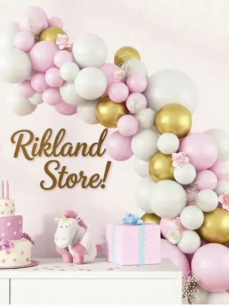Rikland Фотозона на день рождения, на свадьбу, на годик. Набор № 022