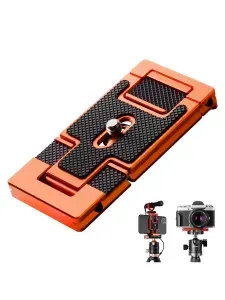 Площадка для штатива с зажимом для телефона K&F Concept DualLock 2 в 1 (KF 31.027 V2)/Быстросъемная пластина для камеры
