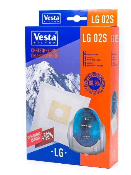 Vesta Filter LG 02s Мешки для пылесоса LG Magic - 4 шт