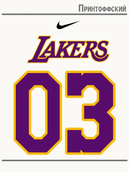 Принтоффский Термонаклейка баскетбол lakers 03