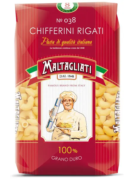 Макаронные изделия Maltagliati рожки средние № 038, 450 г