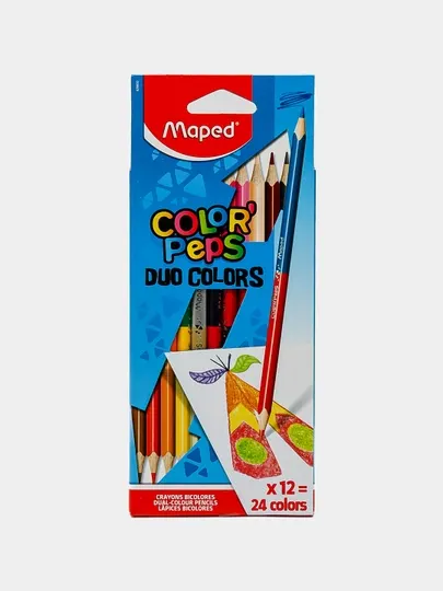 Карандаши цвет Maped Color Peps Duo, 24 цвета, 829600 04545