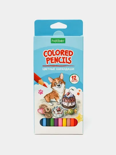 Карандаши цветные "ECO" 12 цветов, Pets story CS 066253 q0000018298