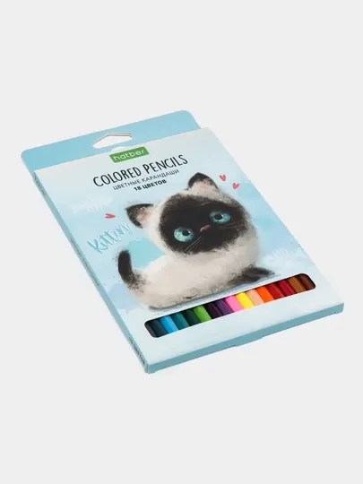 Карандаши цветные "ECO", 18 цветов, Кошарики, CS 074001 q0000018297