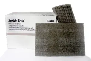 Шлифовальный войлок 10 шт. 3Mскотч брайт Scotch-Brite S UFN светло-серый 158мм х 224мм, 1 уп - 10 шт 07448