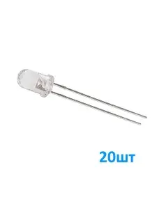 IR333C 10шт, Мощный ИК (инфракрасный) светодиод, 940нм, 1.3-1.8В, 100мА, размеры 5.0х8.7мм