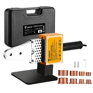 Аппарат для сварки полипропиленовых труб DEKO PPWM1600W в пластиковом кейсе 4 насадки 20-40мм 085-3012