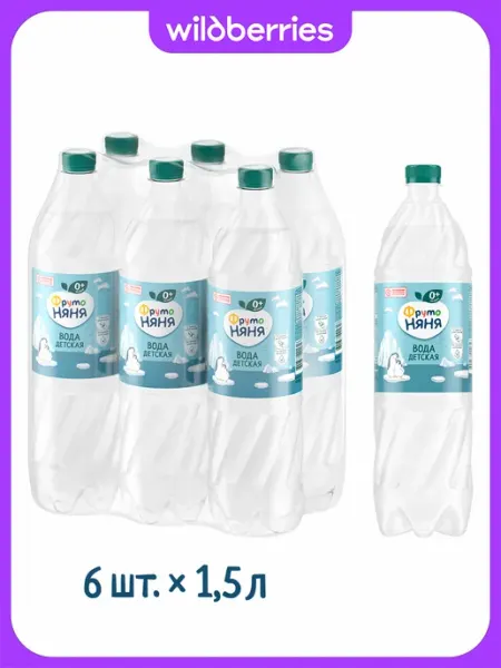 ФрутоНяня Детская питьевая вода 1,5 л (6 шт)