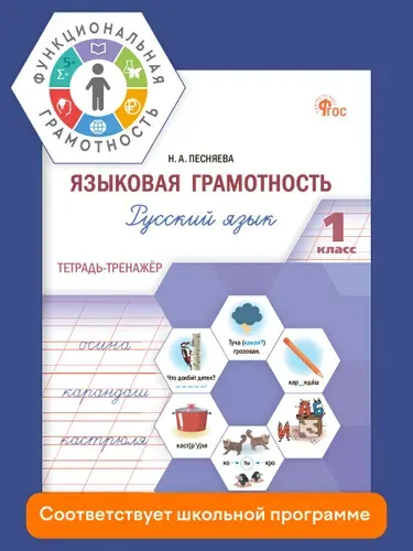 Языковая грамотность 1 класс. Русский язык. Тетрадь-тренажёр | Песняева Наталья Александровна