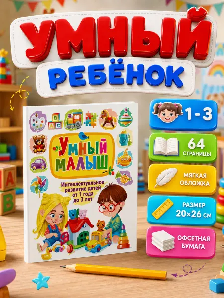 Владис Умный малыш. Интеллектуальное развитие детей от 1 года