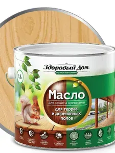 Масло для террас и деревянных полов Здоровый Дом дуб 1,8л Л-С