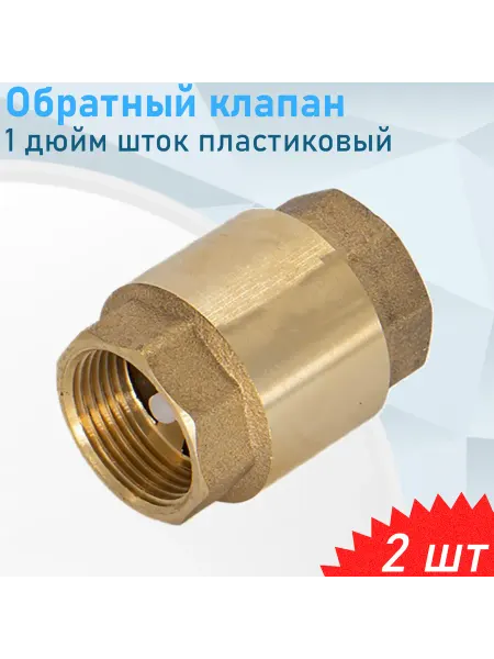 СТМ Обратный клапан 1 дюйм шток пластик, 2 шт