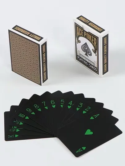 Разноцветные карты для покера, фокусов, прочих игр, пластиковые, 1 колода 54 шт