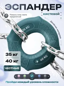 Эспандер кистевой, двойной, нагрузка 35кг -40кг