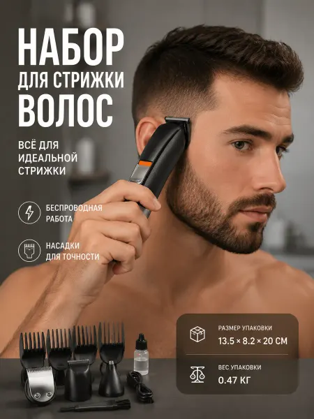 Триммер мужской универсальный 10 в 1 набор