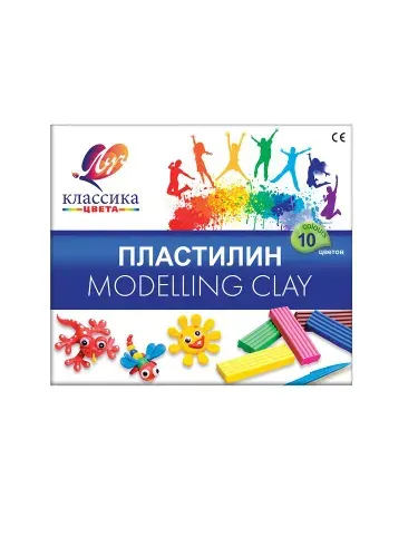 Луч Пластилин Классика, 10 цветов, 200 гр, 1 уп