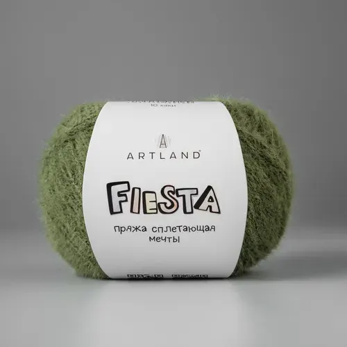 Пряжа для вязания эластичная Fiesta Artland 1 моток (Нейлон-100%), цвет 10 Хаки