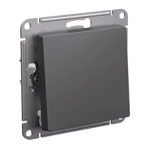 Выключатель одноклавишный Systeme (Schneider) Electric AtlasDesign, Базальт (матовый), схема 1, 10АХ, механизм, ATN001411