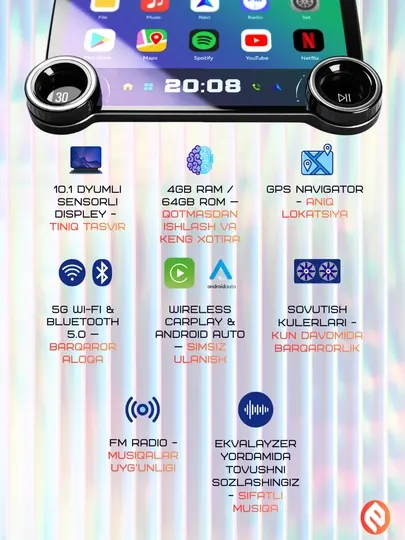 Автомонитор/diamond x80s/10. 1 дюймов/hd экран/bluetooth/wi-fi/gps+рамка