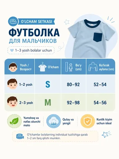 Футболка для мальчиков «URBAN» с принтом, 100% хлопок, размеры: 1/2/3 года